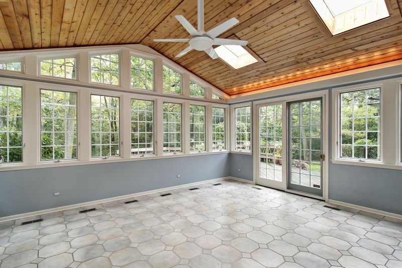 Sunroom in Bright Spring Day